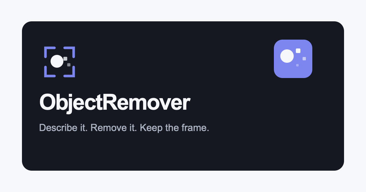 AI Video Object Remover - Remove Objects from Video Online preview